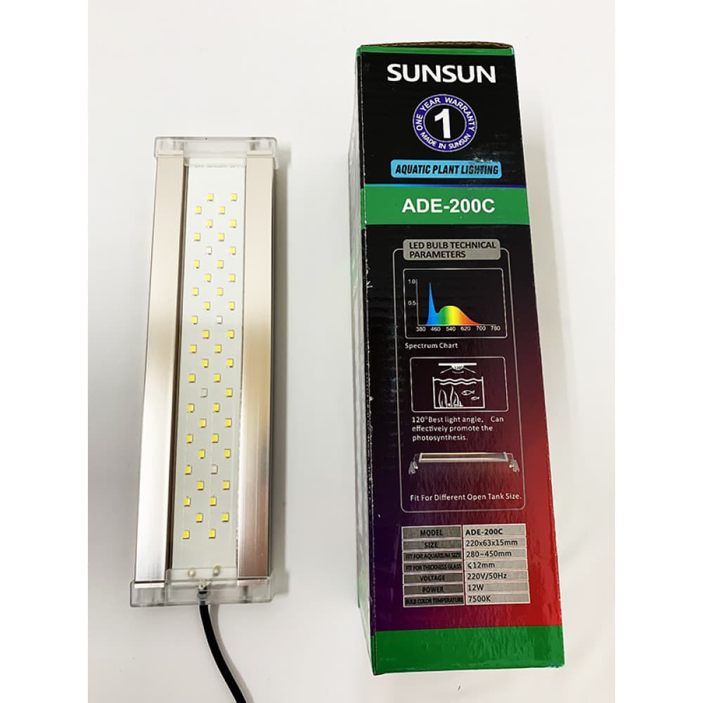 Светильник ade-200c led бело-синий 12wт sunsun